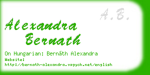 alexandra bernath business card